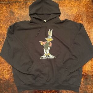 Supreme Black Bugs Bunny Hoodie Sweater